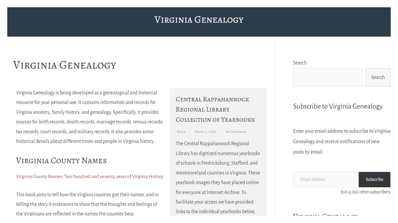 Virginia Genealogy - Virginia Genealogy